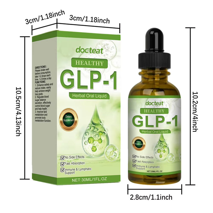 GLP-1 Supplement Liquid Drops Weight Loss anti Cellulite Promote Thigh Waist Belly Fat Reduction Slim down Body Slimming Oil